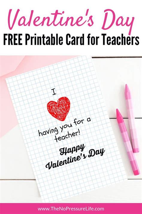 Printable Teacher Valentines